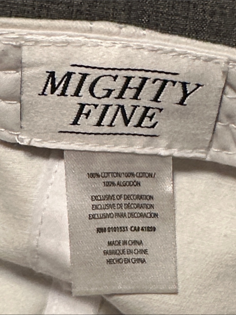 Mighty Fine White Cotton hat with Blue Logo Stitching - Picture 2 of 5